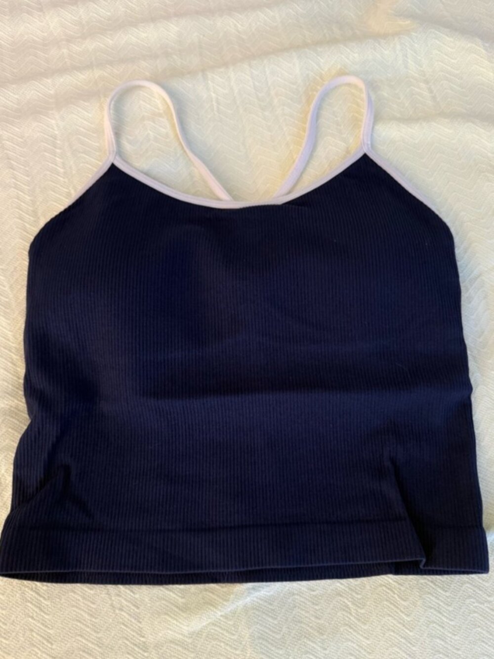 Tank Top with Light Pink Trim
